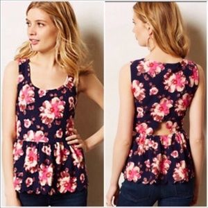 Anthropologie Postmark Clovelly Peplum Top M